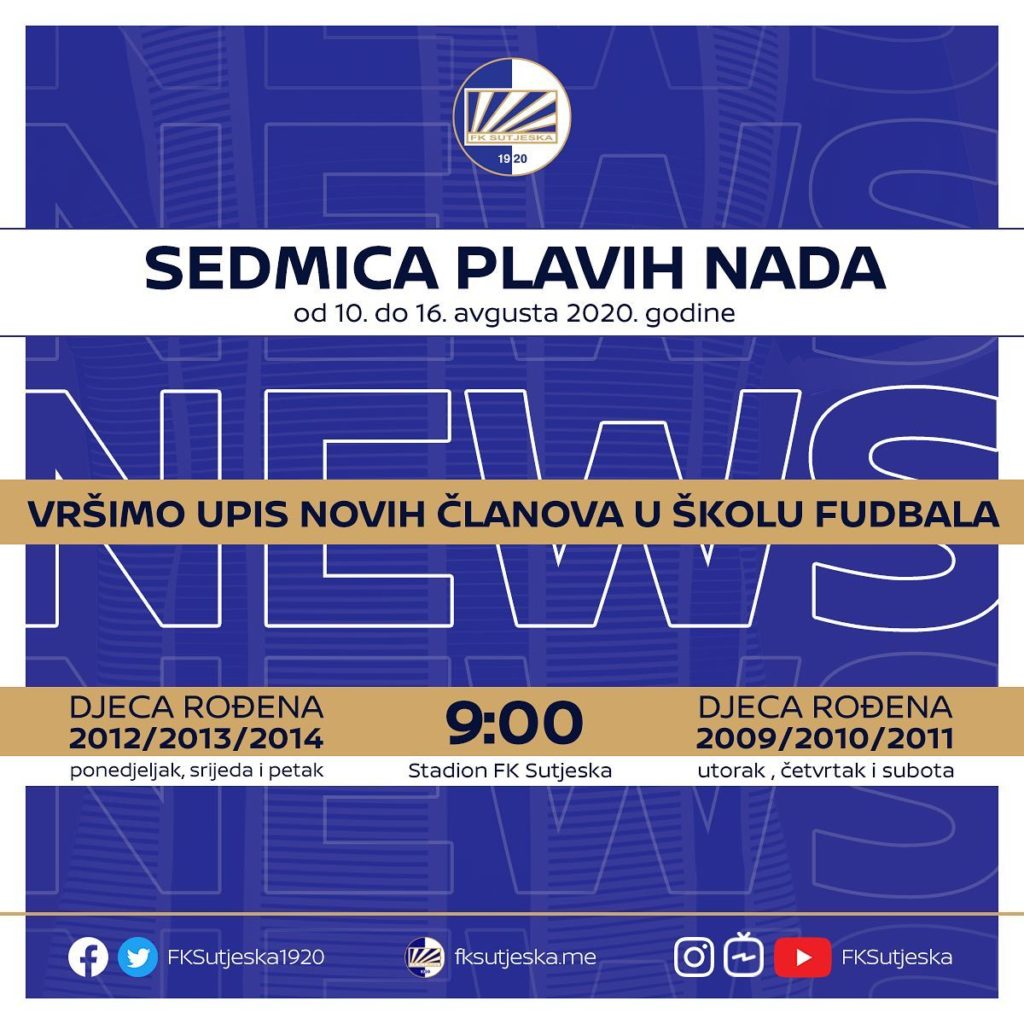 sutjeka, skola fudbala