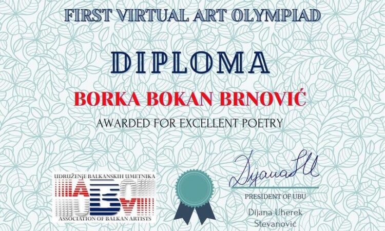 Diploma crnogorskim pjesnicima
