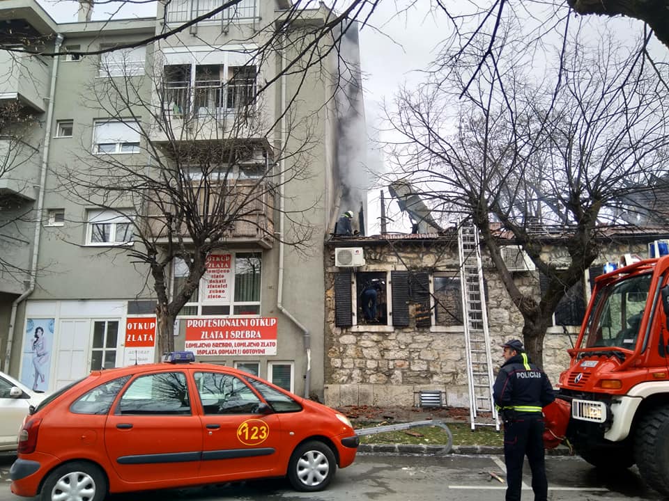 Požar u ulici Novice Cerovića