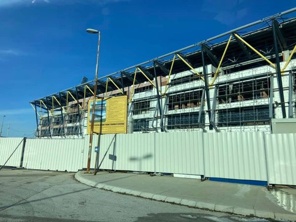 Zapadna tribina stadiona Sutjeske još nije završena