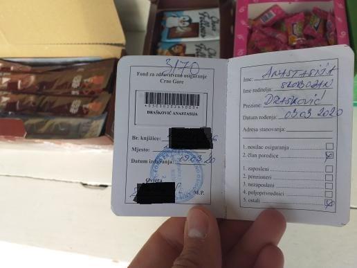 pronađena zdravstvena knjižica