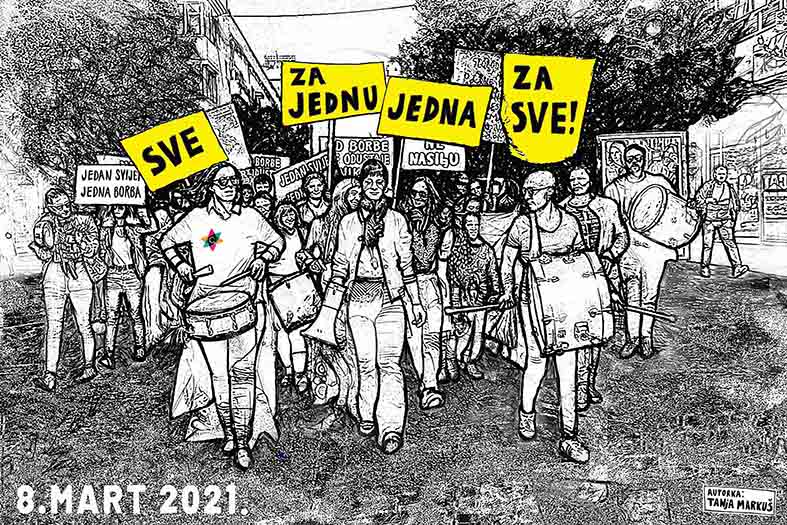 Osmomartovski digitalni marš, Sve za jednu – jedna za sve, kampanja