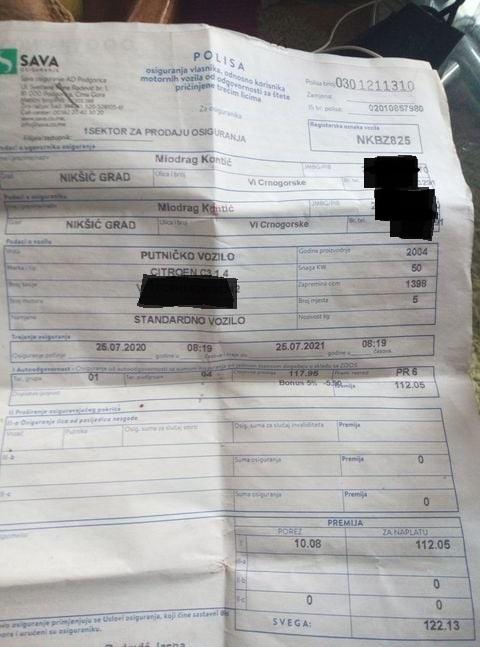 Pronađena na Krupcu polisa