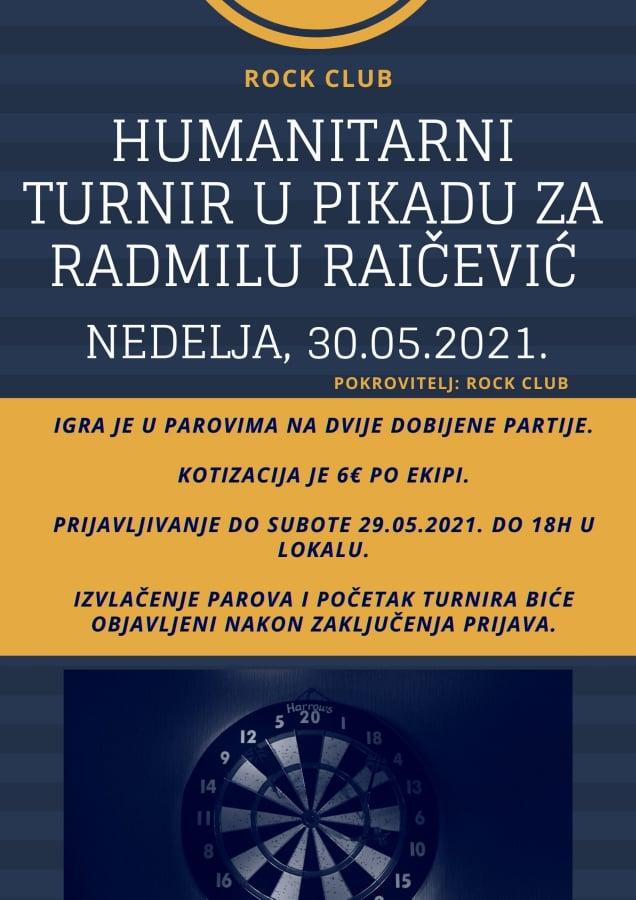 Humanitarni turnir u pikadu za Radmilu Raičević