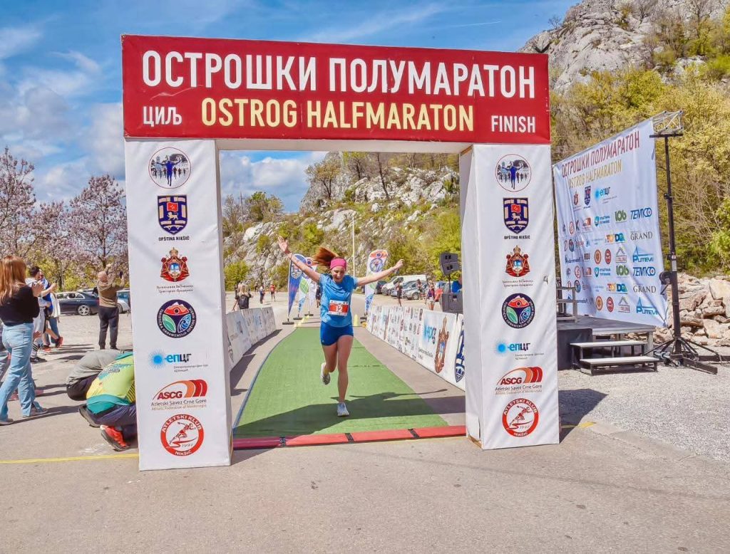 Milica Pešić, Ostroški polumaraton, Prvenstvo Crne Gore, polumaraton Crna Gora, atletika rezultati, Fakultet za sport