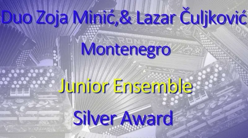 harmonikaši Dara Čokorilo festival duo harmonika prvo mjesto međunarodno takmičenje harmonika učenici mladi harmonikaši Crna Gora