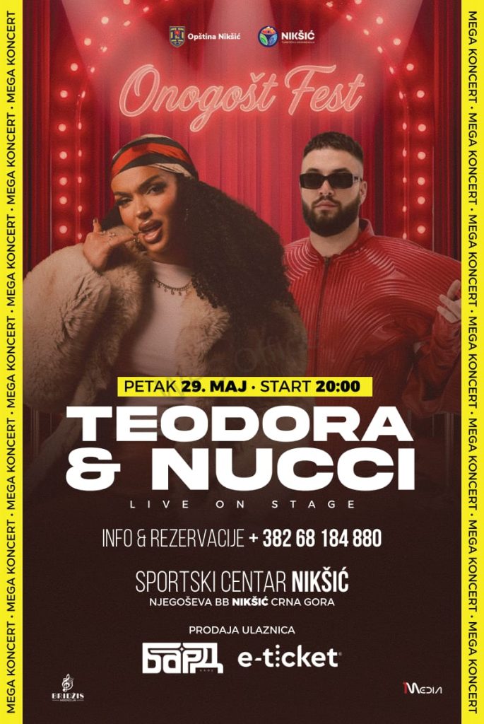 Teodora Džehverović, Nući, Nikšić, Sportski centar, koncert, Onogošt Fest