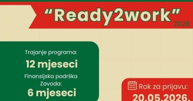 Ready2Work, Zavod za zapošljavanje Crne Gore, prvo radno iskustvo, osposobljavanje mladih, konkurs za posao, nezaposleni