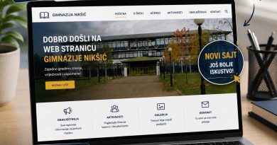 Gimnazija Stojan Cerović, nova web stranica, školski sajt, obrazovanje, Nikšić, gimnazija.me