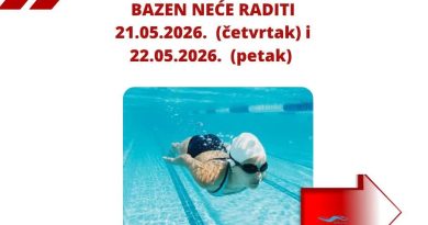 Obavještenje o neradnim danima bazena u Nikšiću tokom Dana nezavisnosti Crne Gore