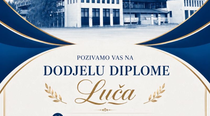 Nikšićko pozorište domaćin svečane dodjele diploma “Luča” Nikšićko pozorište domaćin svečane dodjele diploma “Luča”