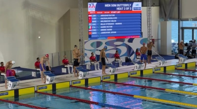 Miloš Milenković u finalu discipline 50 metara delfin