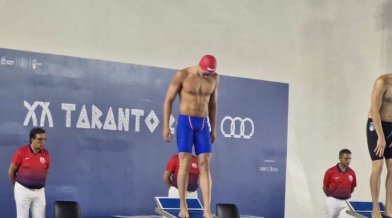 Miloš Milenković u finalu trke na 50 metara delfin na Mediteranskim igrama