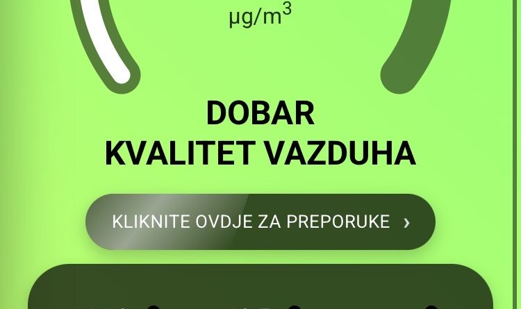 Nikšić: Dobar kvalitet vazduha danas