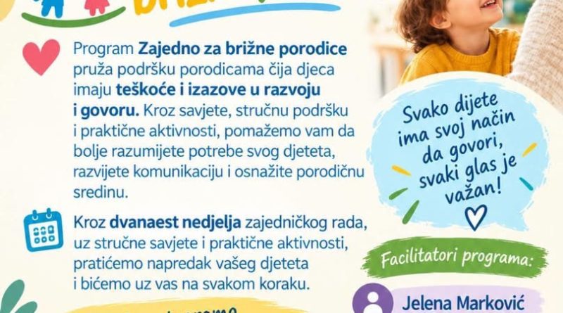 Besplatne radionice za roditelje u Nikšiću